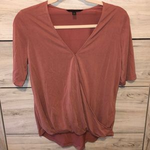 Soft, silky, banana republic wrap top with clasp
